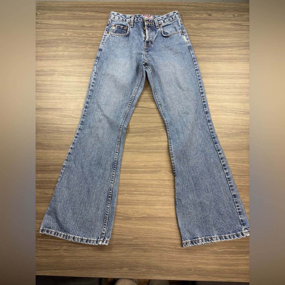 Silver Button Fly Jeans Size 25
